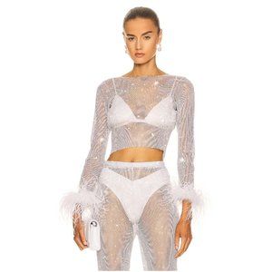 NEW WITH TAGS SANTA BRANDS Feather Top White, XS/S